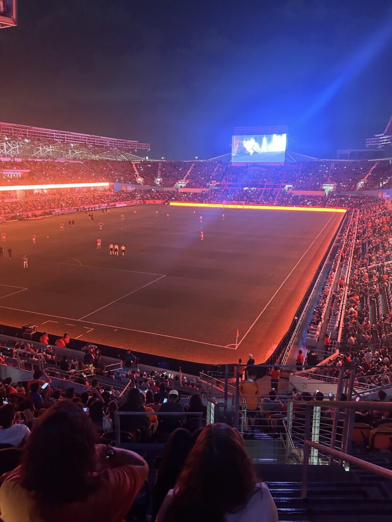 Houston Dynamo at night