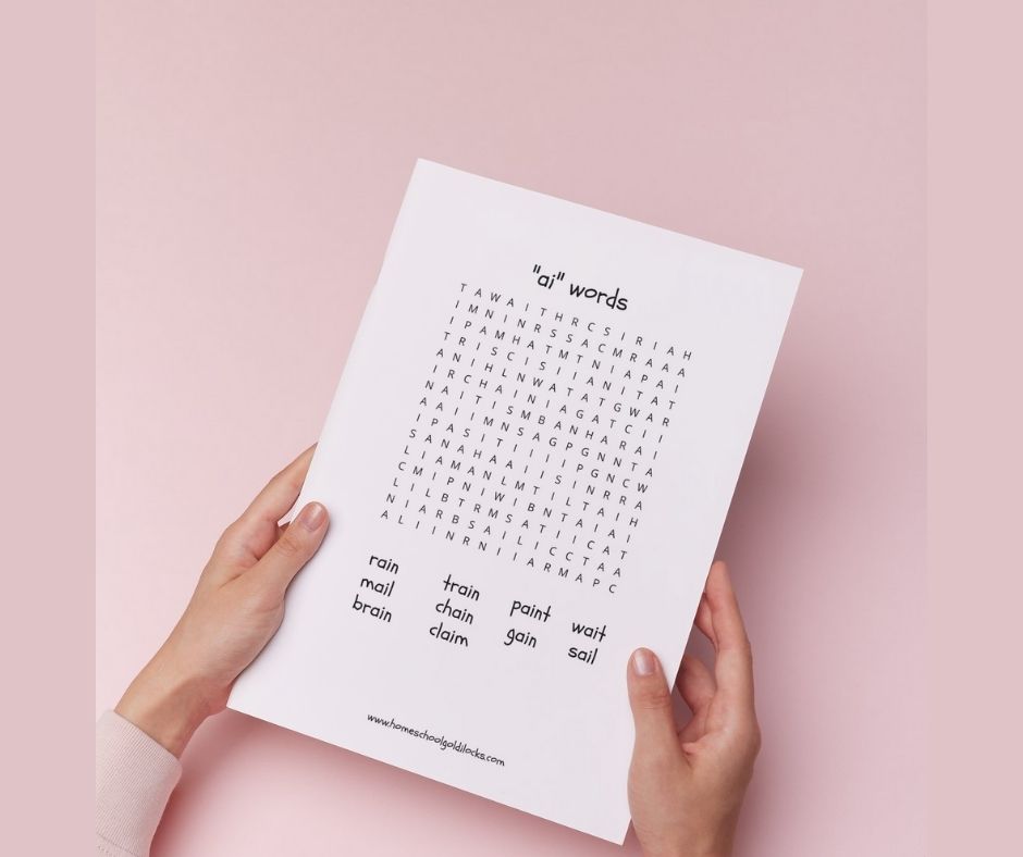 Read more about the article Free Spelling Curriculum for Elementary Students – 8-Page Packet – AI and AY Words