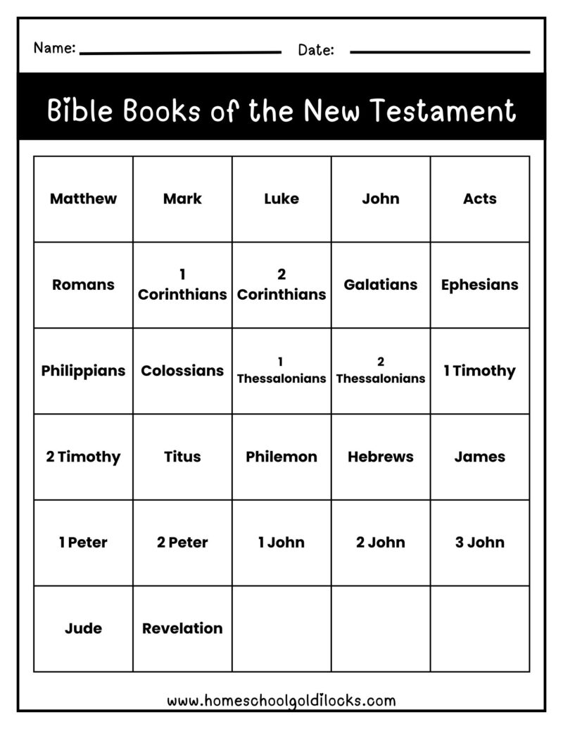 Read more about the article Fun and Easy Ways to Memorize the Books of the New Testament for Kids (with Free Printable)
