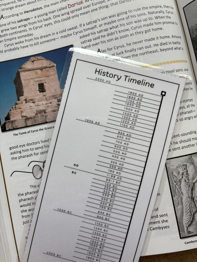 History Timeline Bookmark