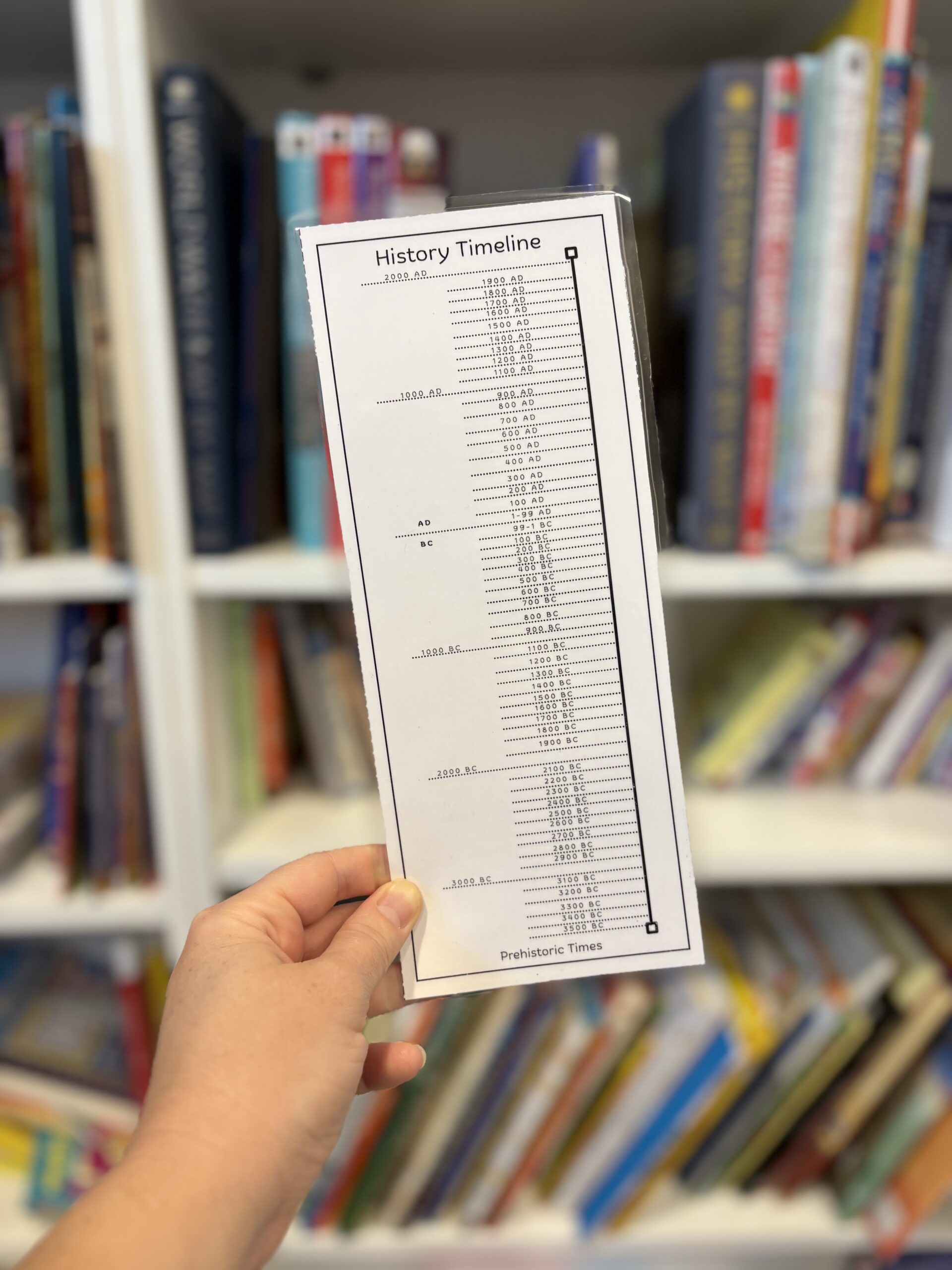 Read more about the article Free Printable History Timeline Bookmark for Homeschool and Classroom Use