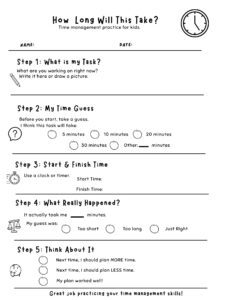 Read more about the article How to Teach Time Management to Kids: “How Long Will This Take?” Simple Executive Functioning Practice