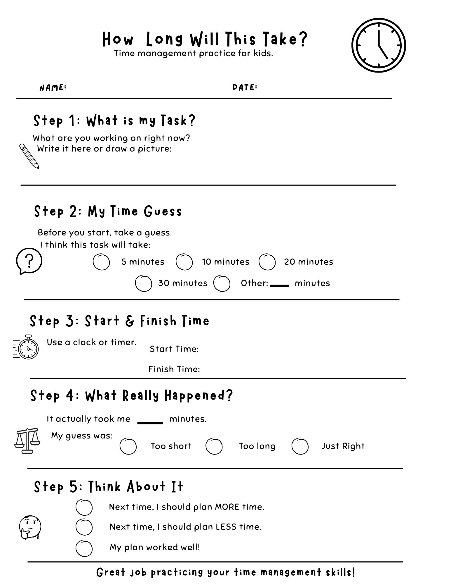 Read more about the article How to Teach Time Management to Kids: “How Long Will This Take?” Simple Executive Functioning Practice